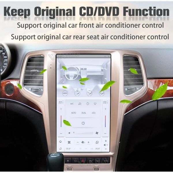 13.6 дюймовый сенсорный стерео для 2011-2013 Jeep Grand Cherokee 128G навигация GPS мультимедийный проигрыватель беспроводный Carplay