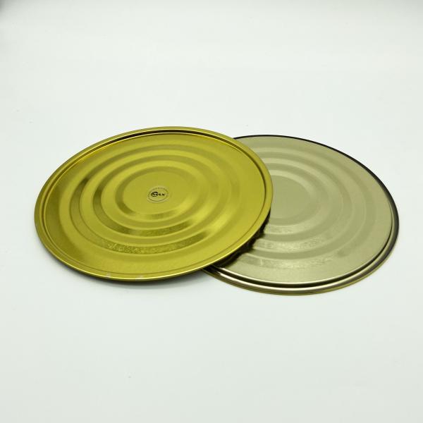 4L 165mm Tin Paint 0.23mm Round Gold Lacquer Metal Can Lids