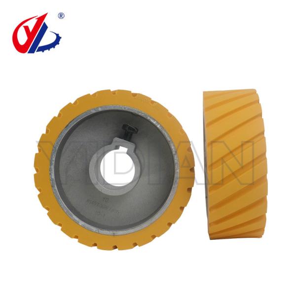 140*35*50mm Twill Rubber Pressure Wheel With Keyway For Woodworking Planer Moulder