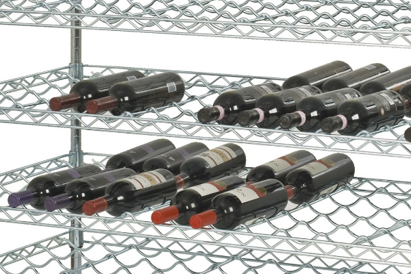 Common Commercial Wire Shelving , 8 Tier Freestanding Organizer Holder And Water Bottle Storage Metal Wire Wine Rack