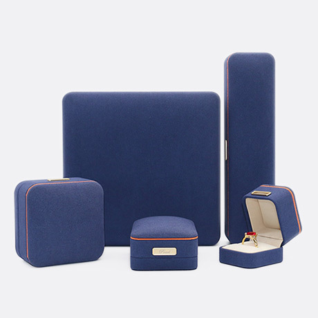 Luxury Microfiber Jewelry Packaging Box For Ring Pendant Earrings Bracelet