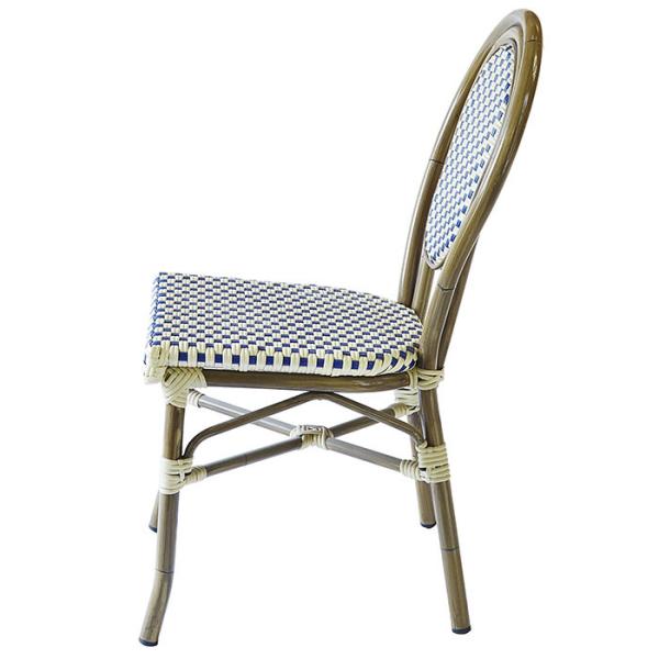 Light Weight Armless Paris Bamboo Rattan Bistro Dining Chairs