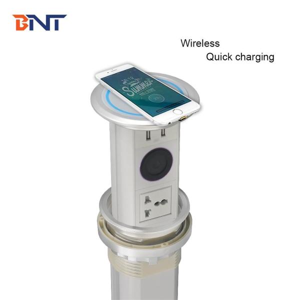 BNT customized product intelligent hidden table design table jack used kitched worktop electrical pop up desktop socket