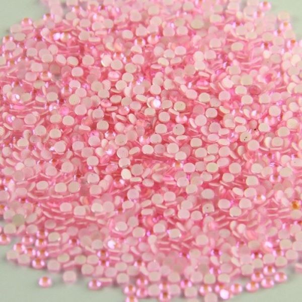 Luminous Non Hotfix Crystal Pink Nail Neon Rhinestone