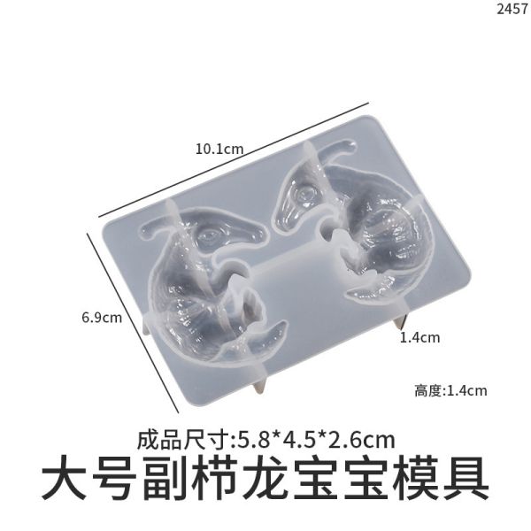 DIY crystal dropper egg shaped dragon egg baby flame rock night light base mirror silicone mold