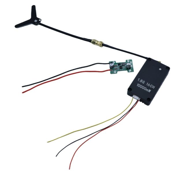1.8GHz 8-10W 15CH Analog Drone VTX 1680MHz-1980MHz  Low Latency Video Transmitter
