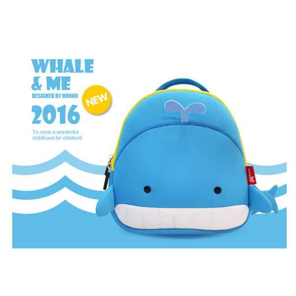 Lovely Whale Animal Toddler Backpack For Camping / Hiking Lightweight