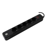 Tira feita sob encomenda do poder de Brasil USB do preto do comprimento com portos de carregamento do Usb