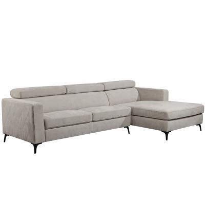 Foldable Sectional Fabric Queen Sleeper Sofa Stain Resistant Multiscene