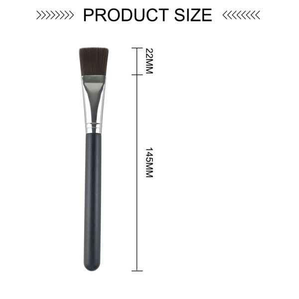 Плоская одиночная щетка макияжа для учреждения и волос черноты маски синтетических