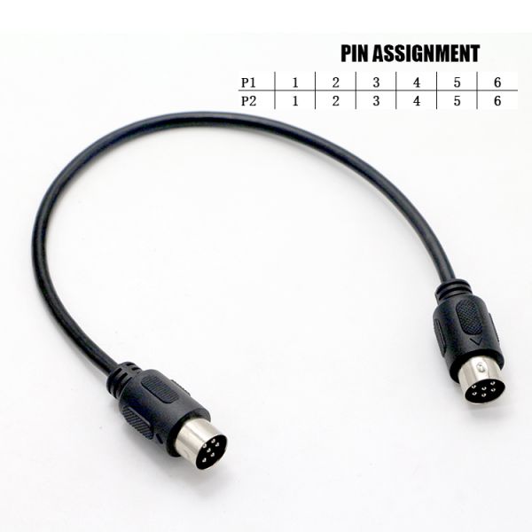 Custom Radio Midi Male To Male 6 Pin Din To 6 Pin Din S Video Extension Cable For Roland
