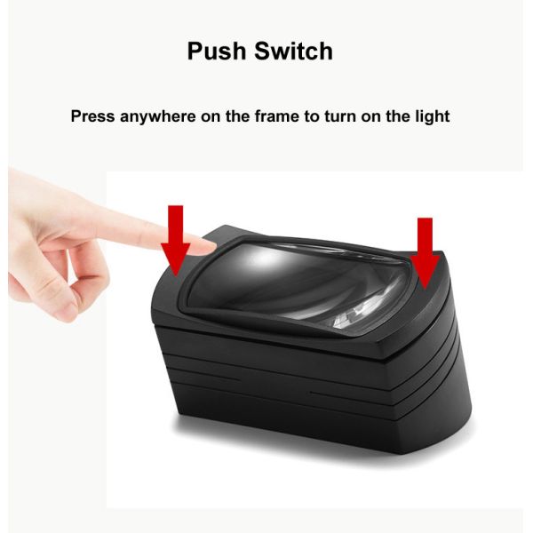 Wufan Adjustable-Angle LED-Illuminated Tabletop Tilt Magnifier-Rechargeable Version | for Electronics Repair