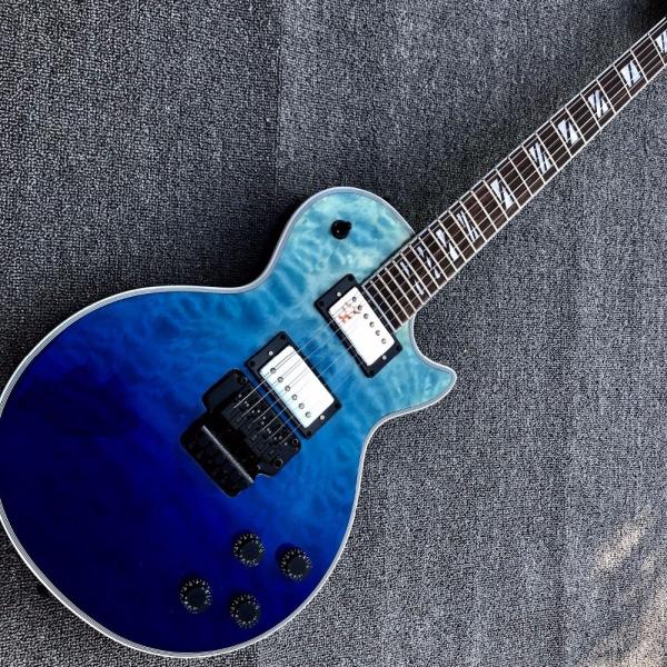 2017 line up custom New CUSTOM SHOP LP blue electric guitar, Rosewood fingerboard