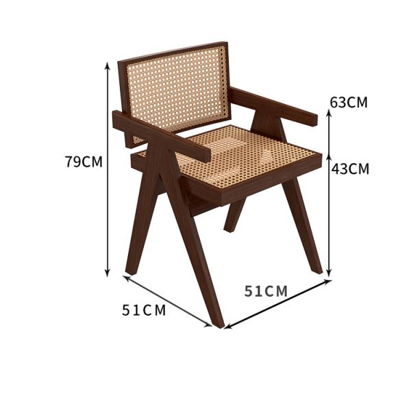 Solid Wood Dining Table Cafeteria Restaurant  bar Cafe Commercial Rattan Tables and Chairs