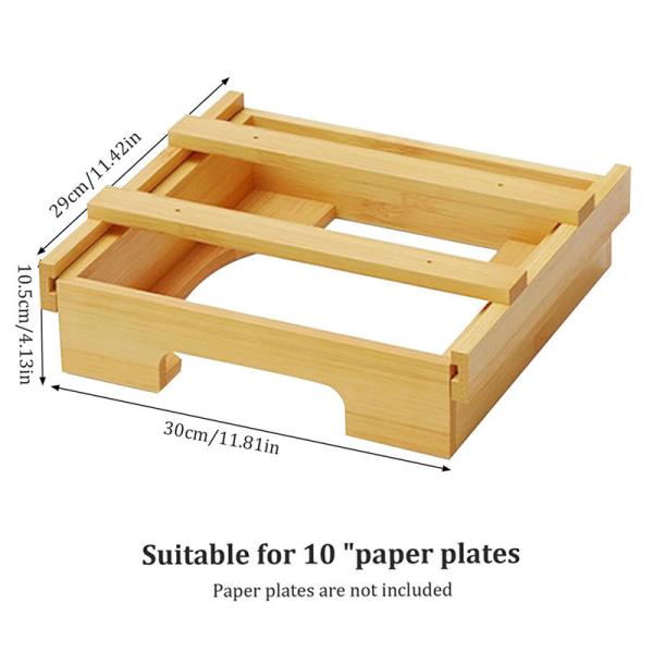 Tableware Type Dinnerware Bamboo Under Cabinet Paper Plate Dispenser for Your Kitchen
