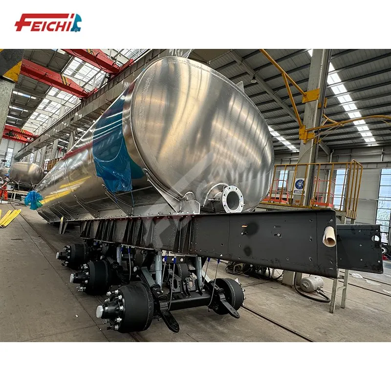 Feichi 2/3/4 Axles 20-60cbm Aluminium Fuel Tanker Semi Trailer Fuel Transport Tanker Semi Truck Trailer for Sale