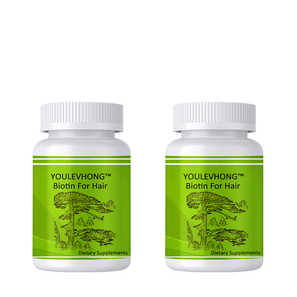 Supplément de biotine pour cheveux Capsules sans gluten Certifié GMP 100 mg