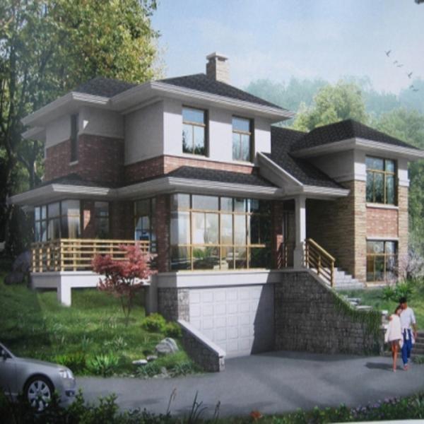 Modular Light Steel Prefab House / Light Steel Villa Steel Structure Portable Luxury