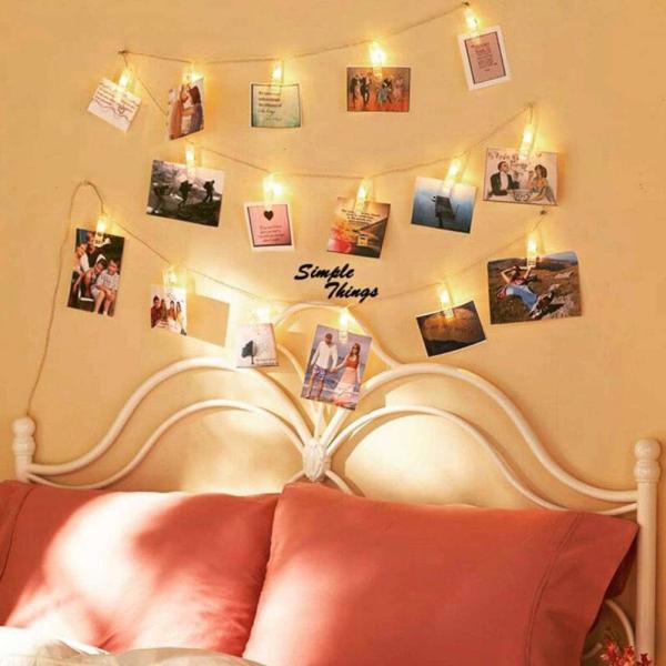 Photo Clip String Lights LED Battery Pictures Bedroom Wall Patio Halloween Thanksgiving Christmas Party Wedding Decor