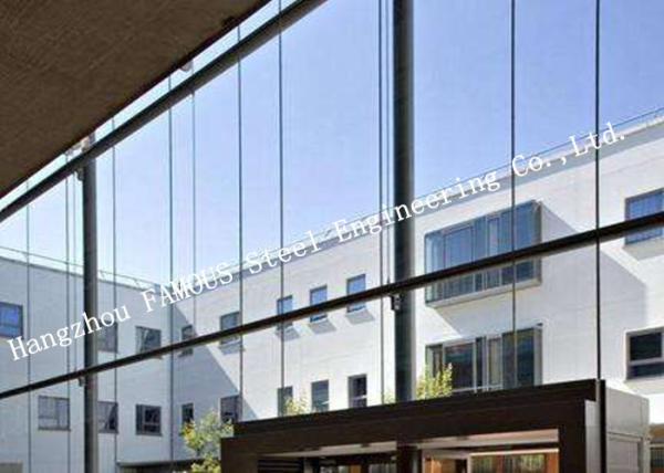 Parede de cortina de vidro do dobro de alumínio da isolação do quadro para o prédio de escritórios comercial