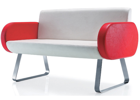 Stainless Foot White Waiting Room Chairs For Barber Shop , Easily Moving