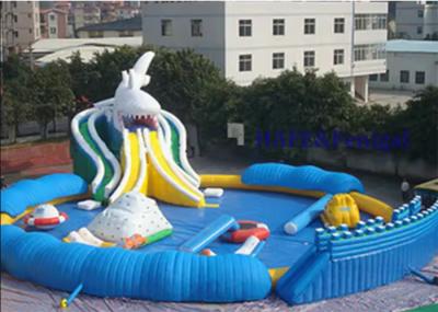 Deslizamento de água inflável gigante com piscinas Baloiça de natação Brinquedos de bola de natação Piscinas Parque aquático inflável com piscina