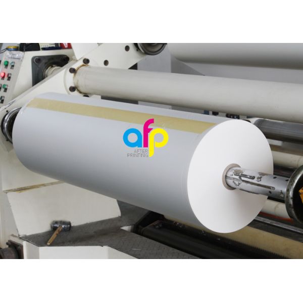 PET Base BOPP Laminating Roll Film , Multiple Extrusion Clear Thermal Laminate Roll
