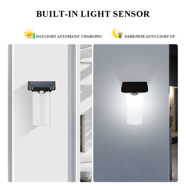 Outdoor Led Wall Light 6w White Light Motion Sensor Wall Lamp For Balconies Gardens Patios Backyard
