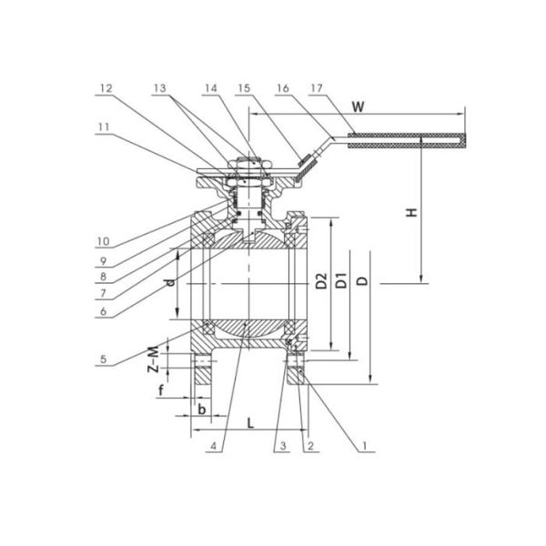 Тип вафли шарикового клапана 1ПК нержавеющей стали соединения фланца