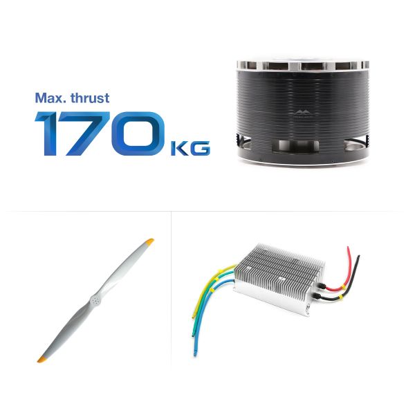 170KG Thrust BLDC Motor for Heavy Lift Drones 202x150mm