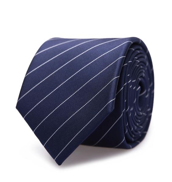 Men's Neckwear Leisure Navy Custom Ascot Woven Tie Silk Woven Strip Necktie
