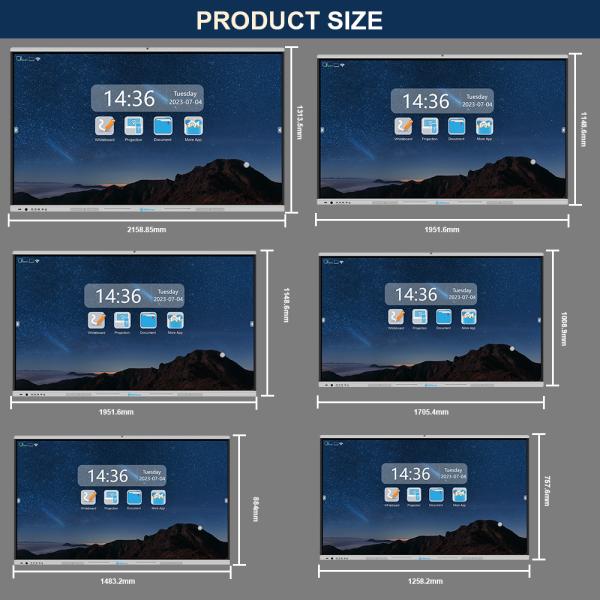 HDFocus OEM 55 65 75 85 86 100 110 Inch Interactive Flat Panel Multi Touch Screen Digital Whiteboard Smart Board for Education