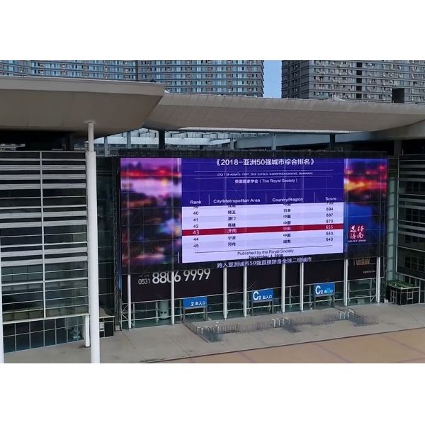 Крытый прозрачный дисплей RGB 800W/Sqm ТВ СИД P10