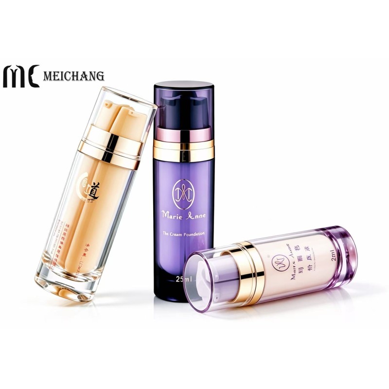 12.5+12.5ml / 15+15ml / 25+25ml Dual Wall Dual Chamber Double Pump Serum Bottle 0.25ml Fixed Dosage for Day & Night Skincare Packaging (Retinol & Vitamin C)(MC-1605)