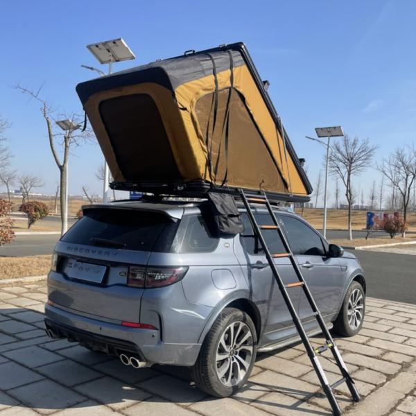 Tente de toit à coque dure 210x130 cm alliage d'aluminium pour le camping de camion SUV