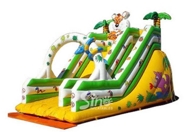 6 meters high commercial grade kids jungle inflatable slide for sale