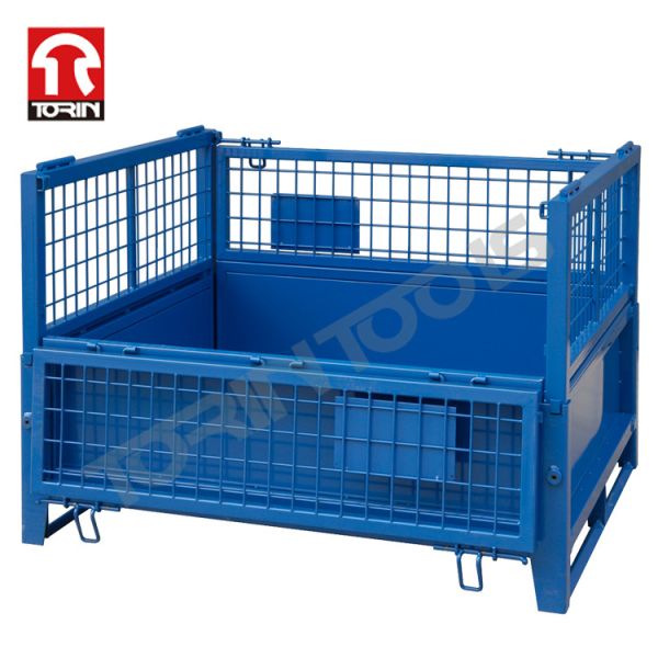 Torin SWK8009 Folding Logistics Sorting Cage Wire Mesh Container Metal Pallet