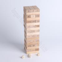 Juego de bloques de números apilables de madera, juego de 54 piezas, juguete Montessori