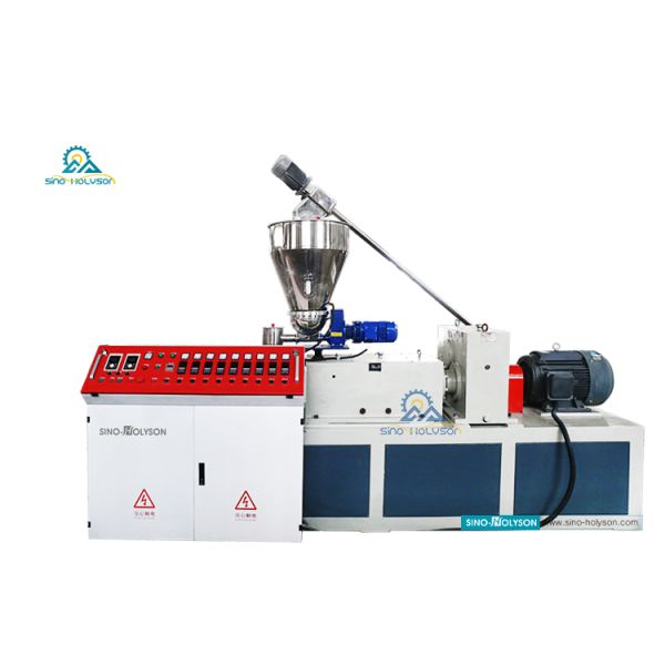 39.6 Rpm Plastic Conical Twin Screw Extruder Machine 2000KG