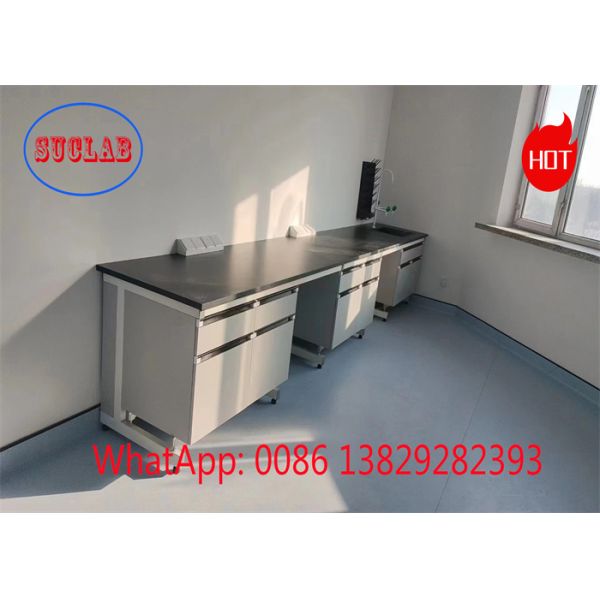 Chemical Resistant Laminate Lab Work Benches with Drawers Multiple Cabinets and Excellent Customer Service