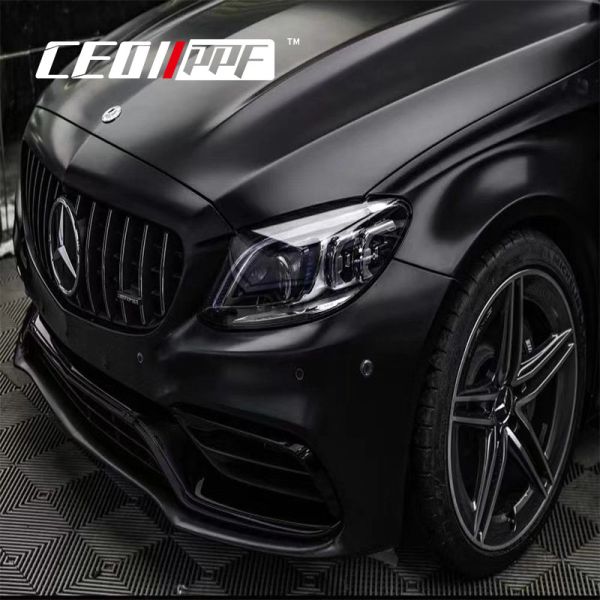 TPU negro mate TPH Película de protección de pintura de automóviles 7.5mil Autocuración