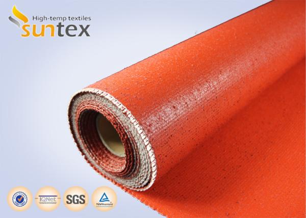 o silicone vermelho resistente de alta temperatura de 1000℃ 0.75mm revestiu a tela do silicone para cortinas do fogo