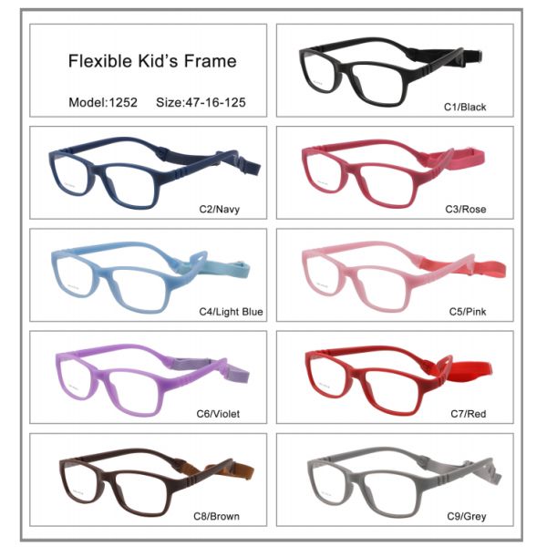 дети TR90 Eyewear низкие MOQ детей 9color медицинские гибкие оптически в запасе