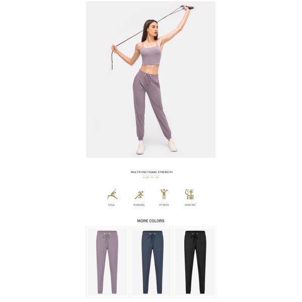 Йога талии свободного Drawstring Joggers высокая задыхается Joggers разминки 210gsm для женщин