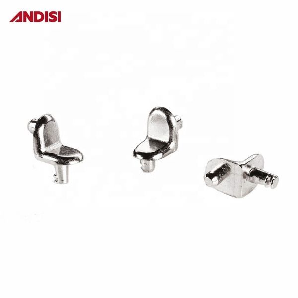 Zinc Alloy Cabinet Shelf Support Clip with Nickel Plated Finish and Y Mail Packing