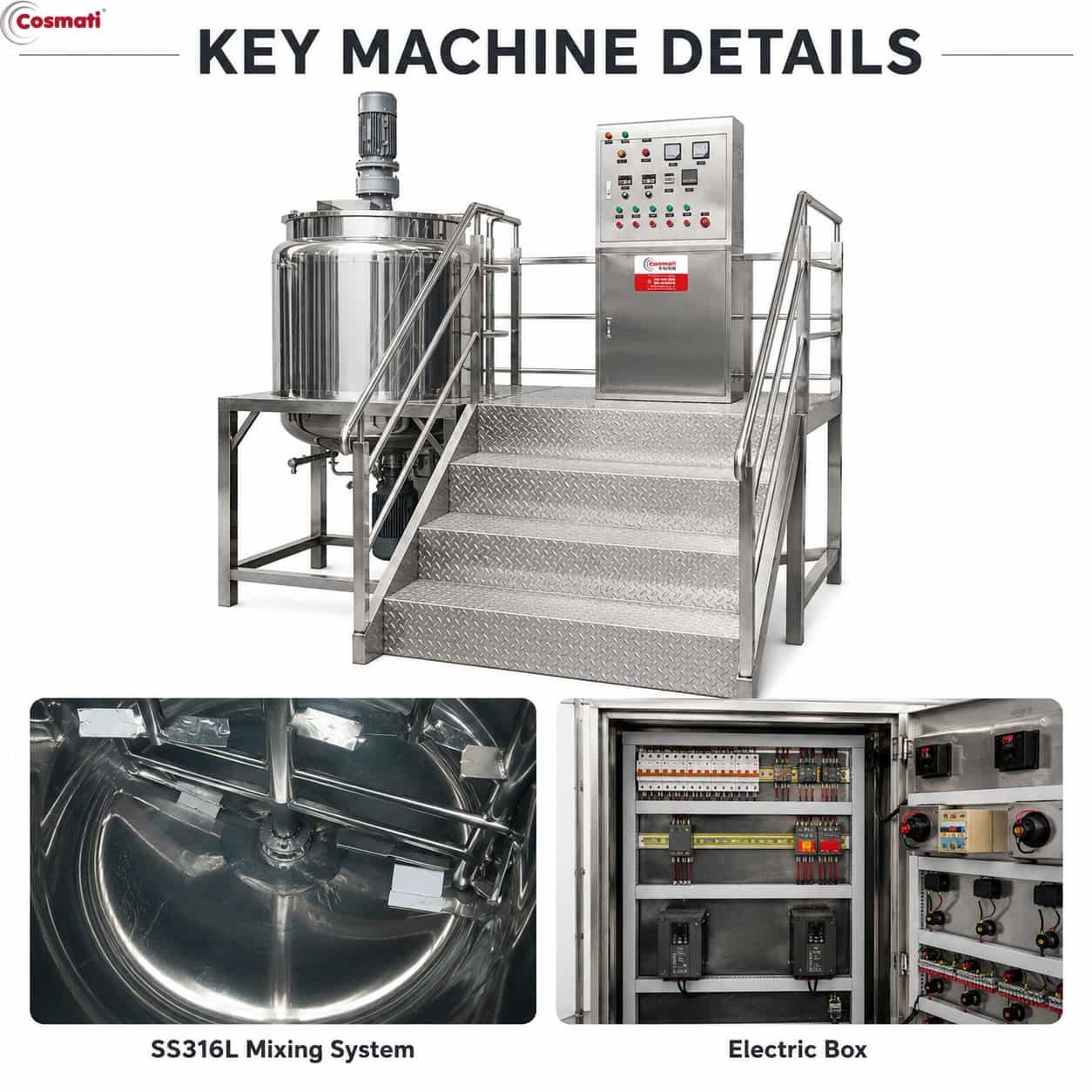 500L 2000L Liquid Soap Making Machine Heating Shampoo Agitator Mixing Tank