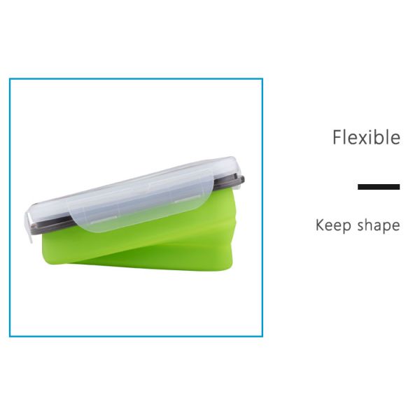 Свертываемая емкость для пищи Силиконовые бытовые изделия 600 мл 700 мл