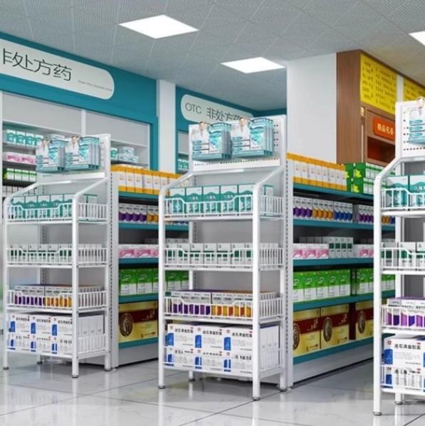 4 Floors 50CM Medicine Rack For Pharmacy Increase The Display Capacity By 30%
