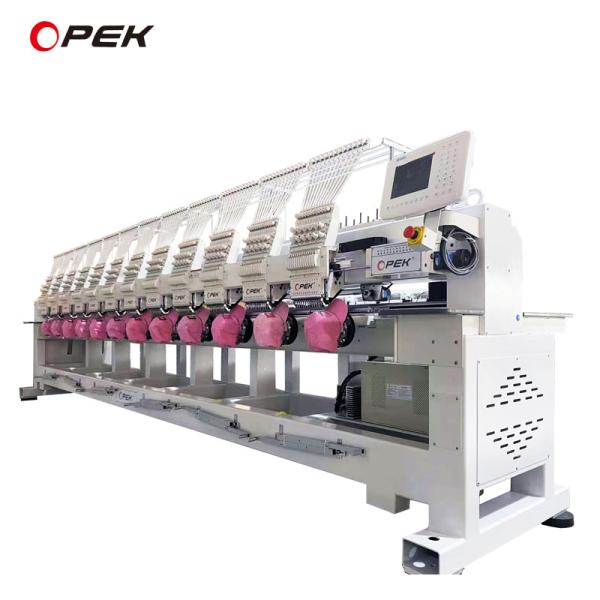 12 conception de la machine de broderie informatisée à tête avec changement de couleur automatique et découpage
