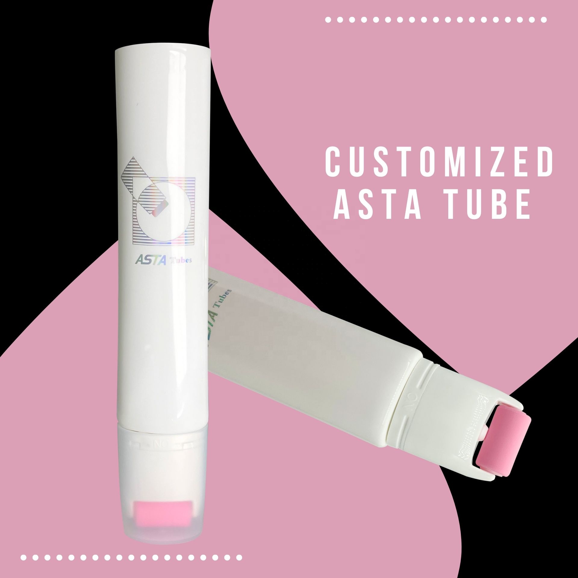 Plastic Roller Ball Body Skin Care Cream Lotion Soft Cosmetic Packaging Squeeze Oval Tubes Cuticle Oil